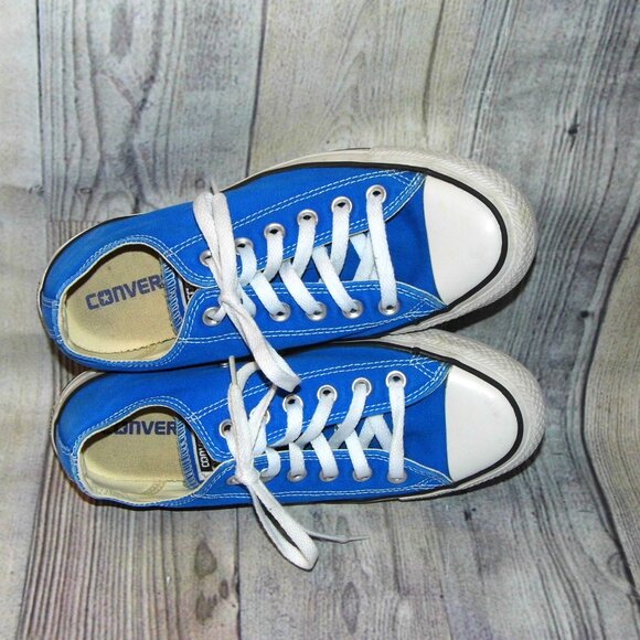 CONVERSE Chuck Taylor All Star OX Blue Sneakers Womens Size 8 - Picture 6 of 7